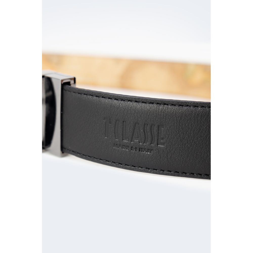 Alviero Martini Prima Classe Black Leather Regular Belt - ClickThatClicks 