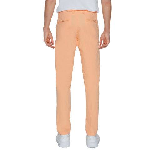 Borghese Orange Cotton Chino Pants - ClickThatClicks 