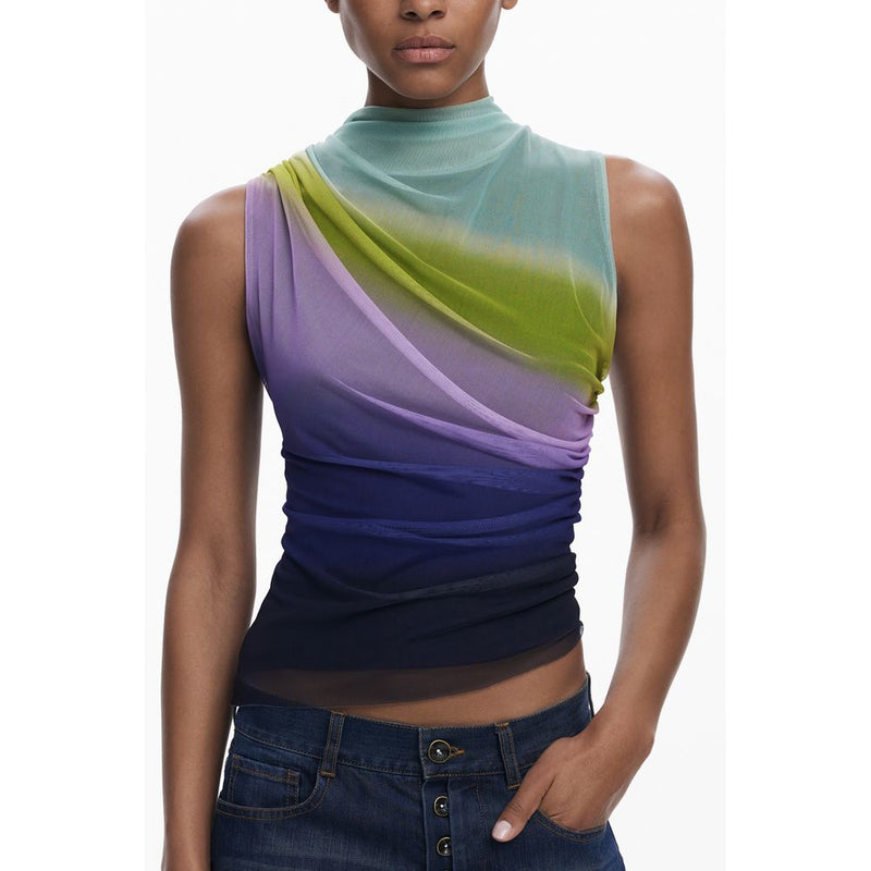 Desigual Green Polyester Tank Top