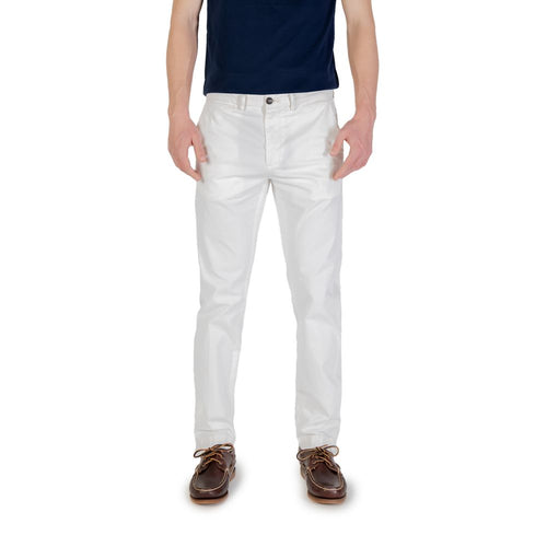 Borghese White Cotton Skinny Pants - ClickThatClicks 