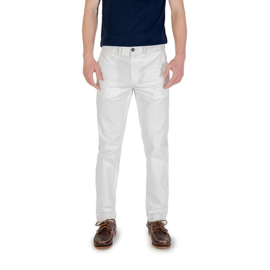 Borghese White Cotton Skinny Pants - ClickThatClicks 