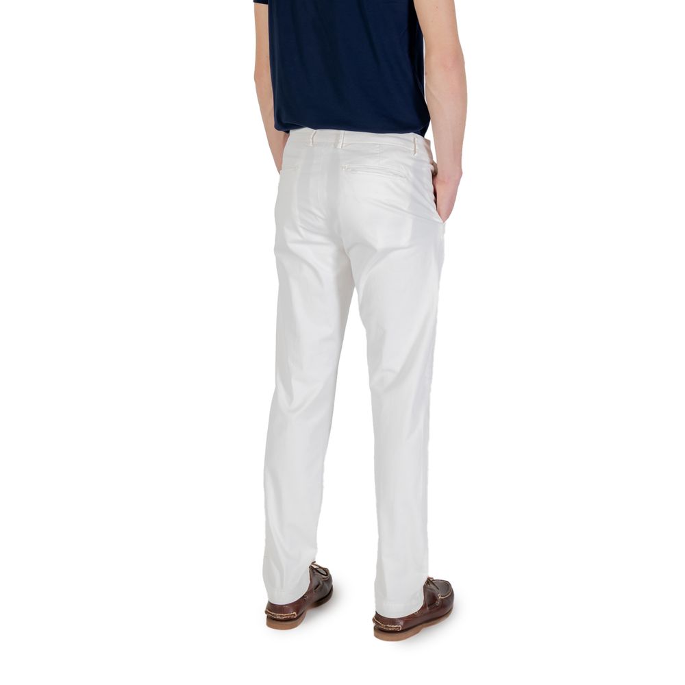 Borghese White Cotton Skinny Pants - ClickThatClicks 