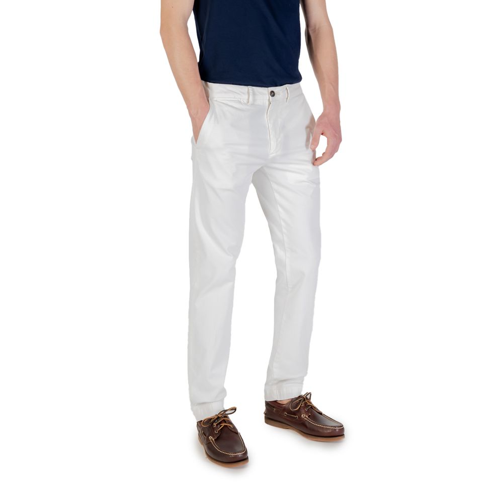 Borghese White Cotton Skinny Pants - ClickThatClicks 