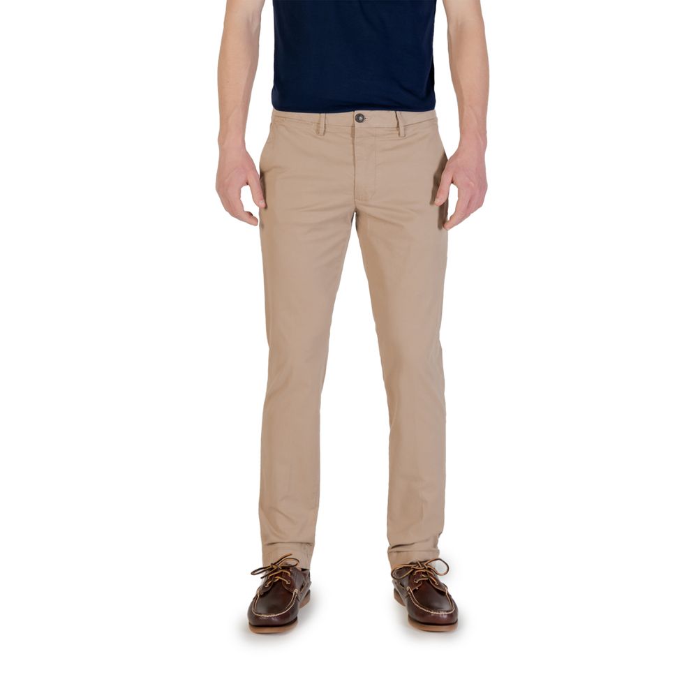 Borghese Beige Cotton Skinny Pants - ClickThatClicks 