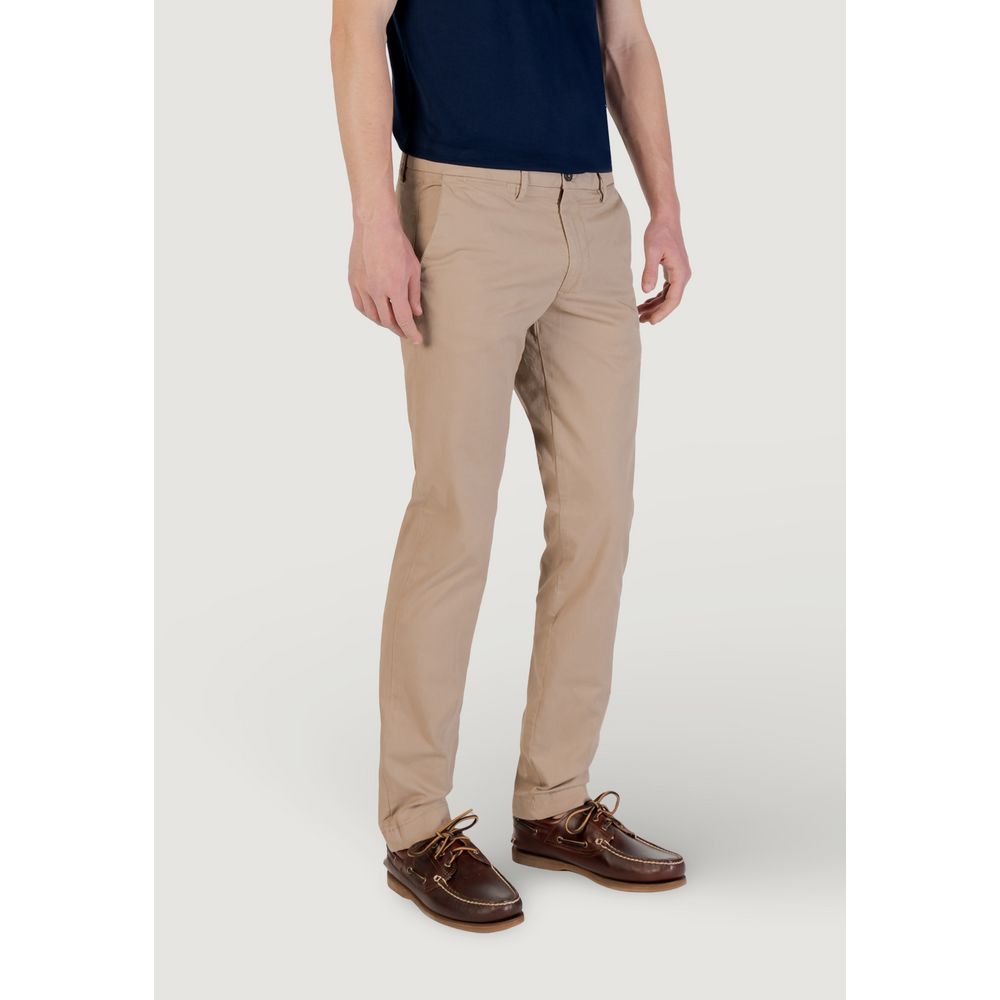 Borghese Beige Cotton Skinny Pants - ClickThatClicks 