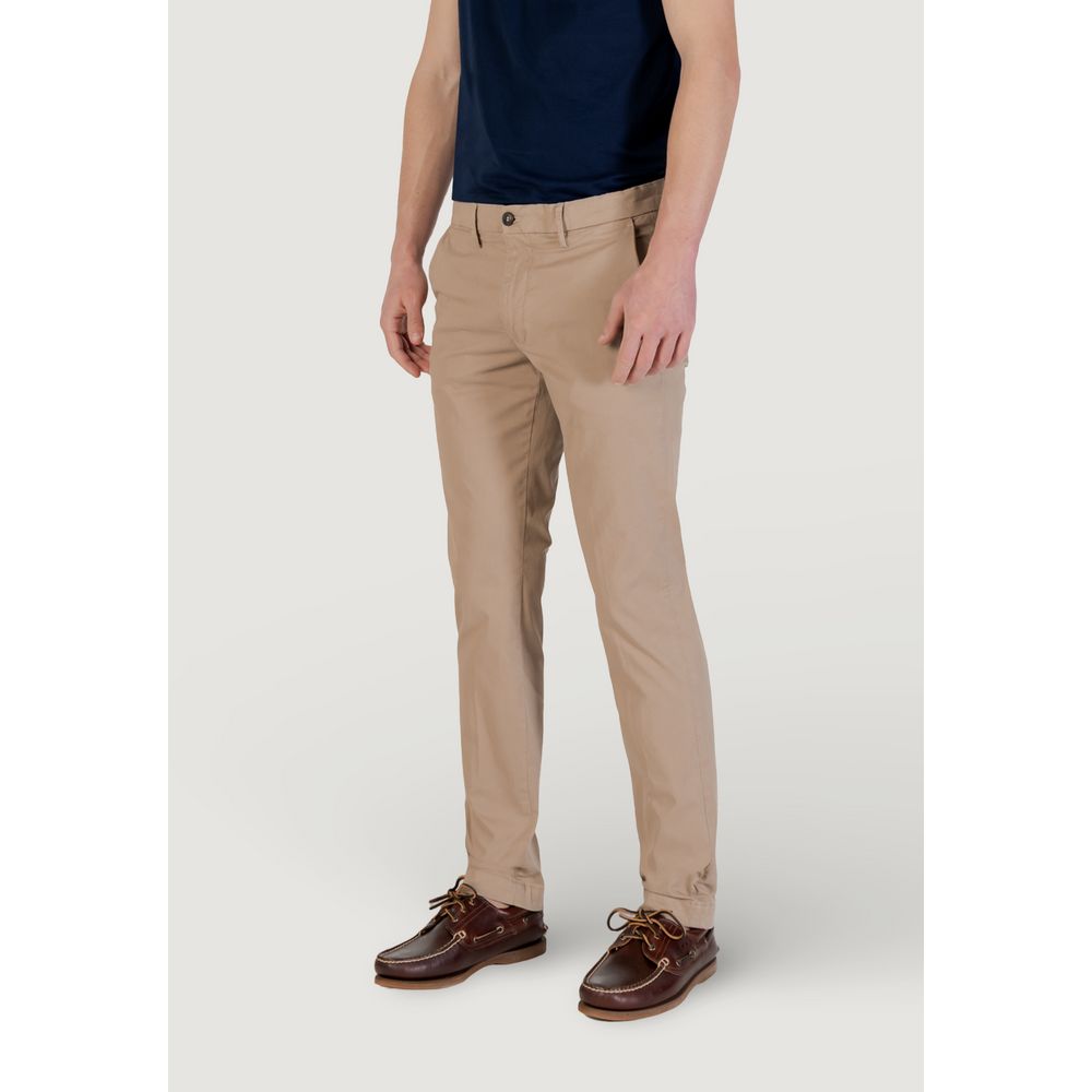 Borghese Beige Cotton Skinny Pants - ClickThatClicks 