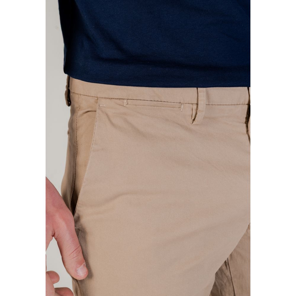 Borghese Beige Cotton Skinny Pants - ClickThatClicks 