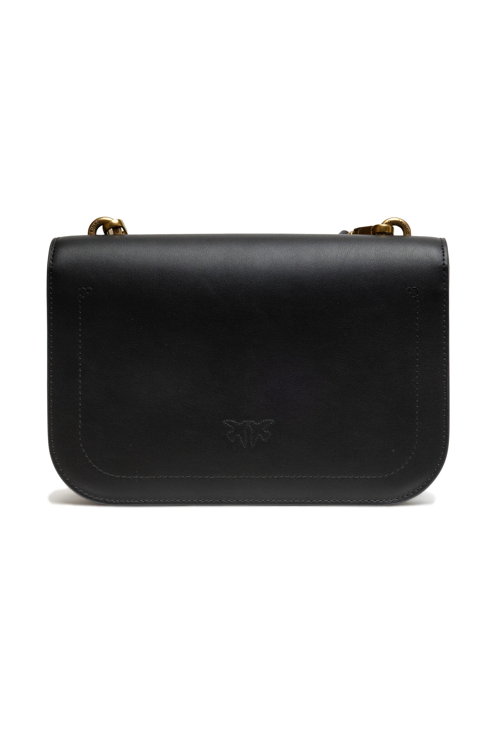 PINKO Black Leather Love Bell Classic Shoulder Bag - ClickThatClicks 