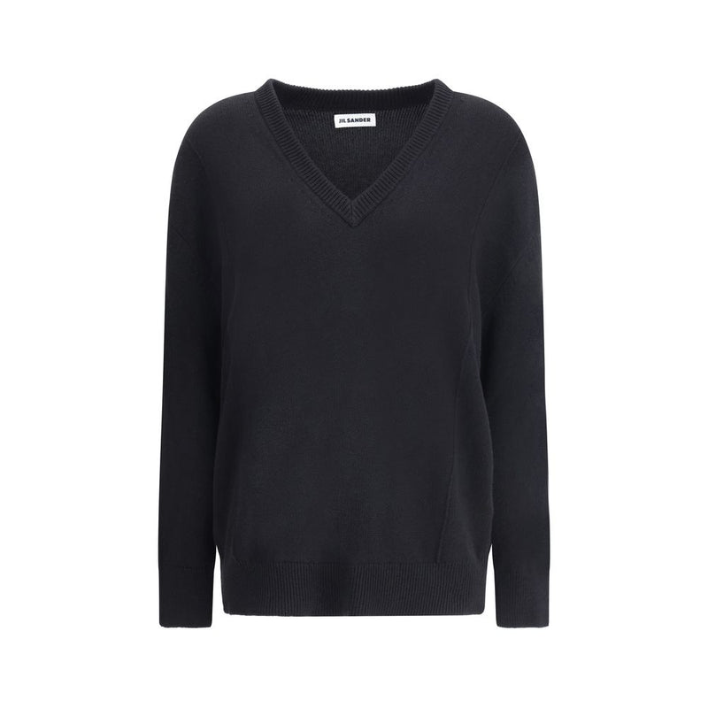 Jil Sander Black Wool Sweatshirt