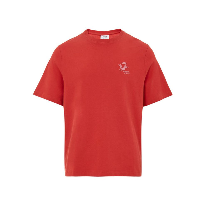 Maison Kitsuné Red Cotton T-Shirt