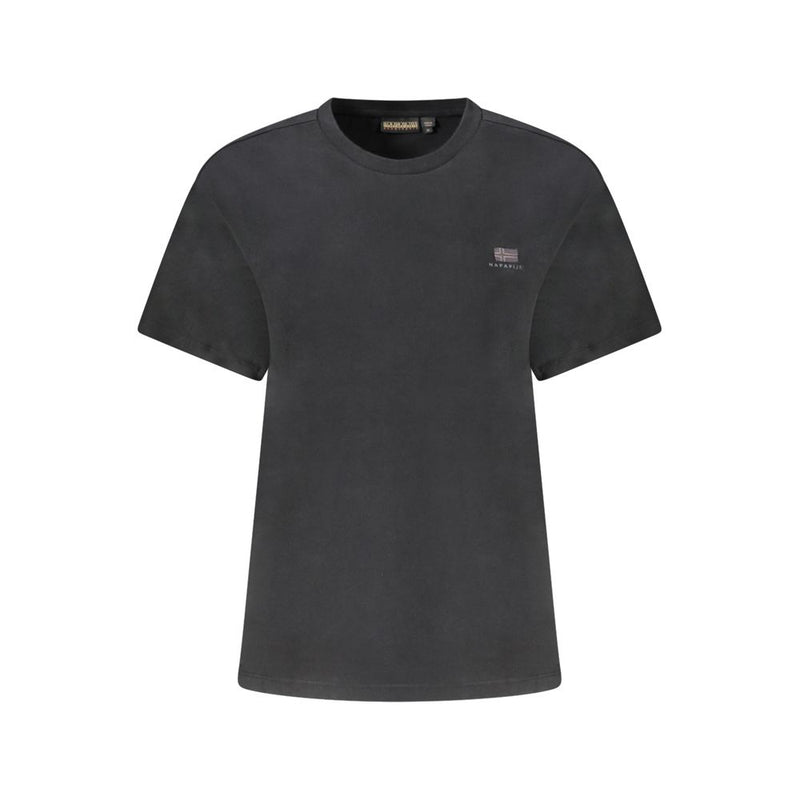 Napapijri Black Cotton T-Shirt