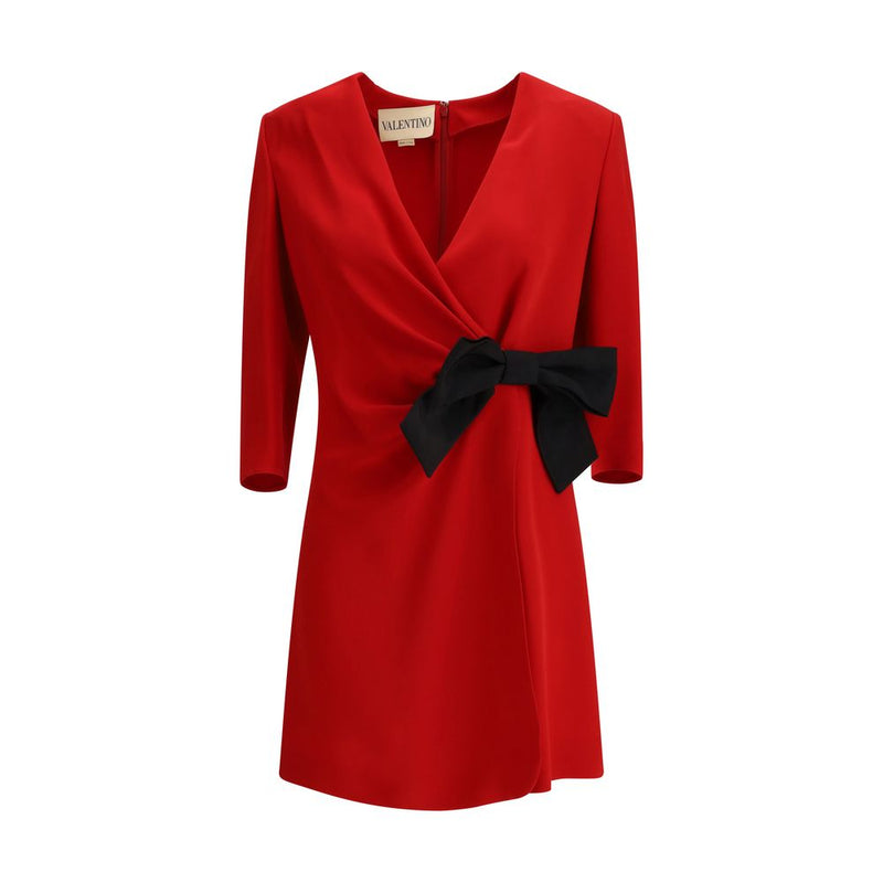 Valentino Short Silk Dress with Bow