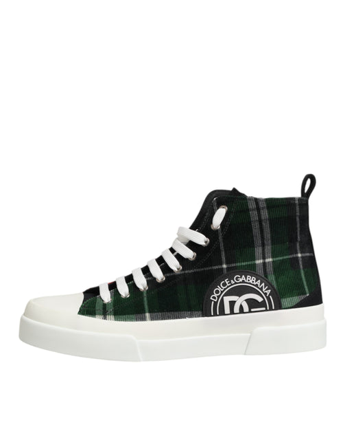 Dolce & Gabbana Multicolor Cotton High Top Men Sneakers Shoes - ClickThatClicks 