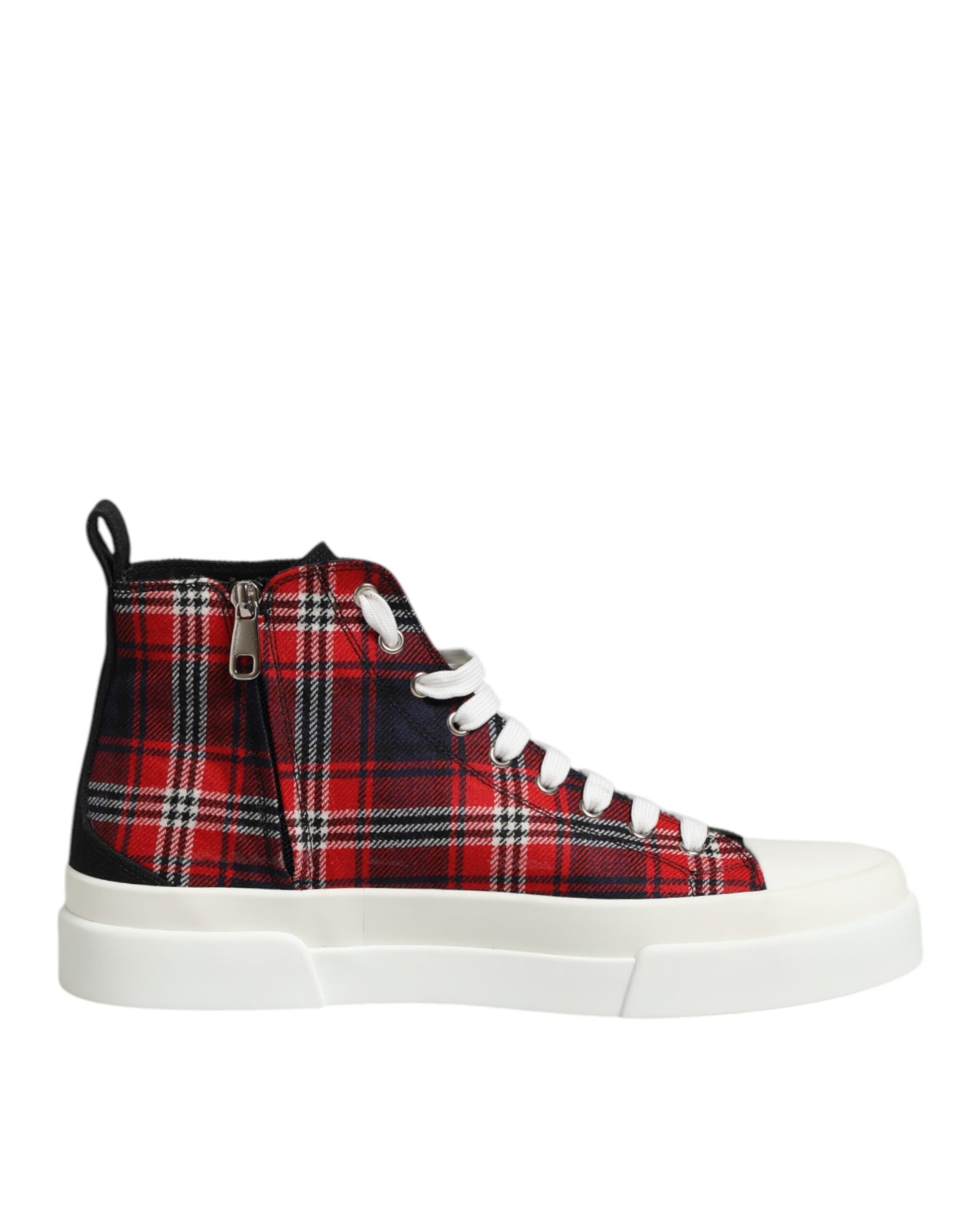 Dolce & Gabbana Multicolor Cotton High Top Men Sneakers Shoes - ClickThatClicks 