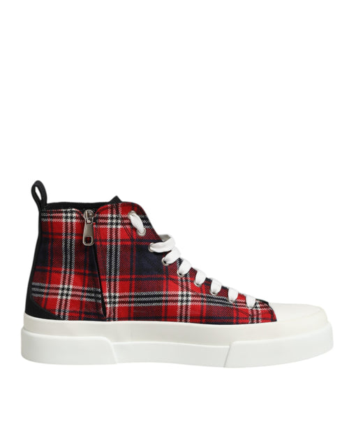 Dolce & Gabbana Multicolor Cotton High Top Men Sneakers Shoes - ClickThatClicks 