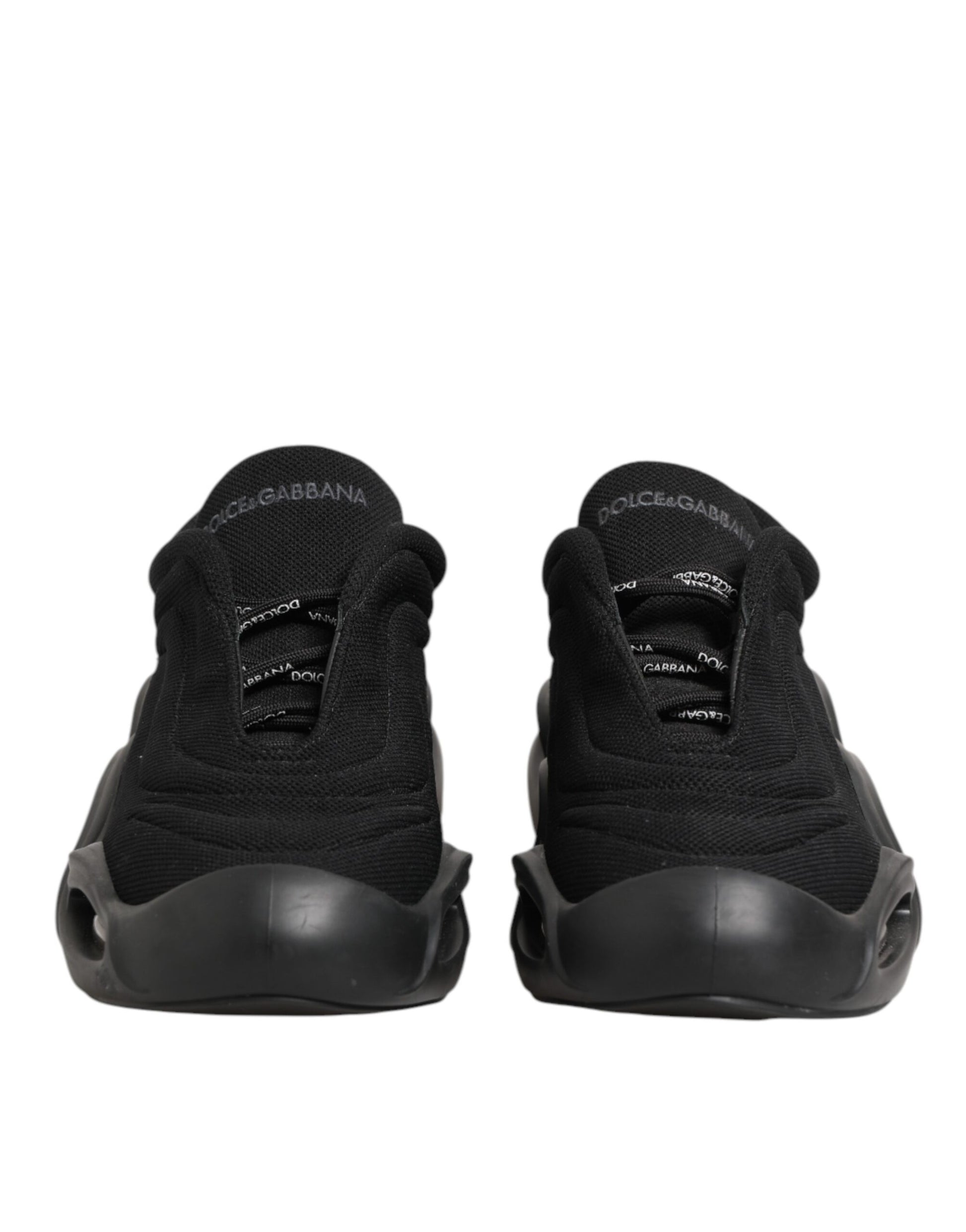 Dolce & Gabbana Black Lace Up Wave Low Top Men Sneaker Shoes - ClickThatClicks 