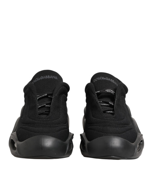Dolce & Gabbana Black Lace Up Wave Low Top Men Sneaker Shoes - ClickThatClicks 