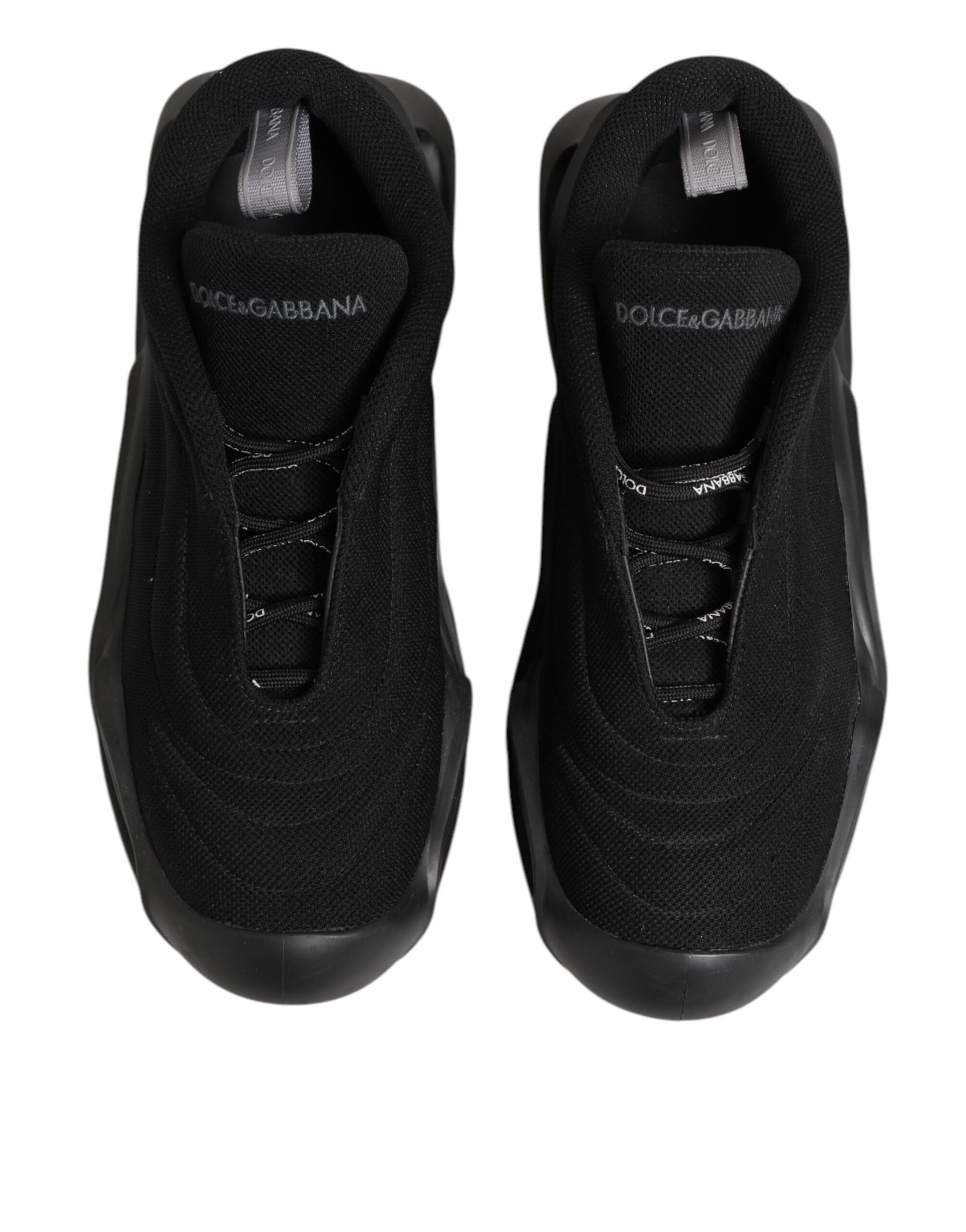 Dolce & Gabbana Black Lace Up Wave Low Top Men Sneaker Shoes - ClickThatClicks 