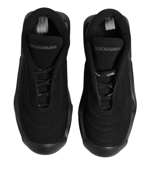 Dolce & Gabbana Black Lace Up Wave Low Top Men Sneaker Shoes - ClickThatClicks 