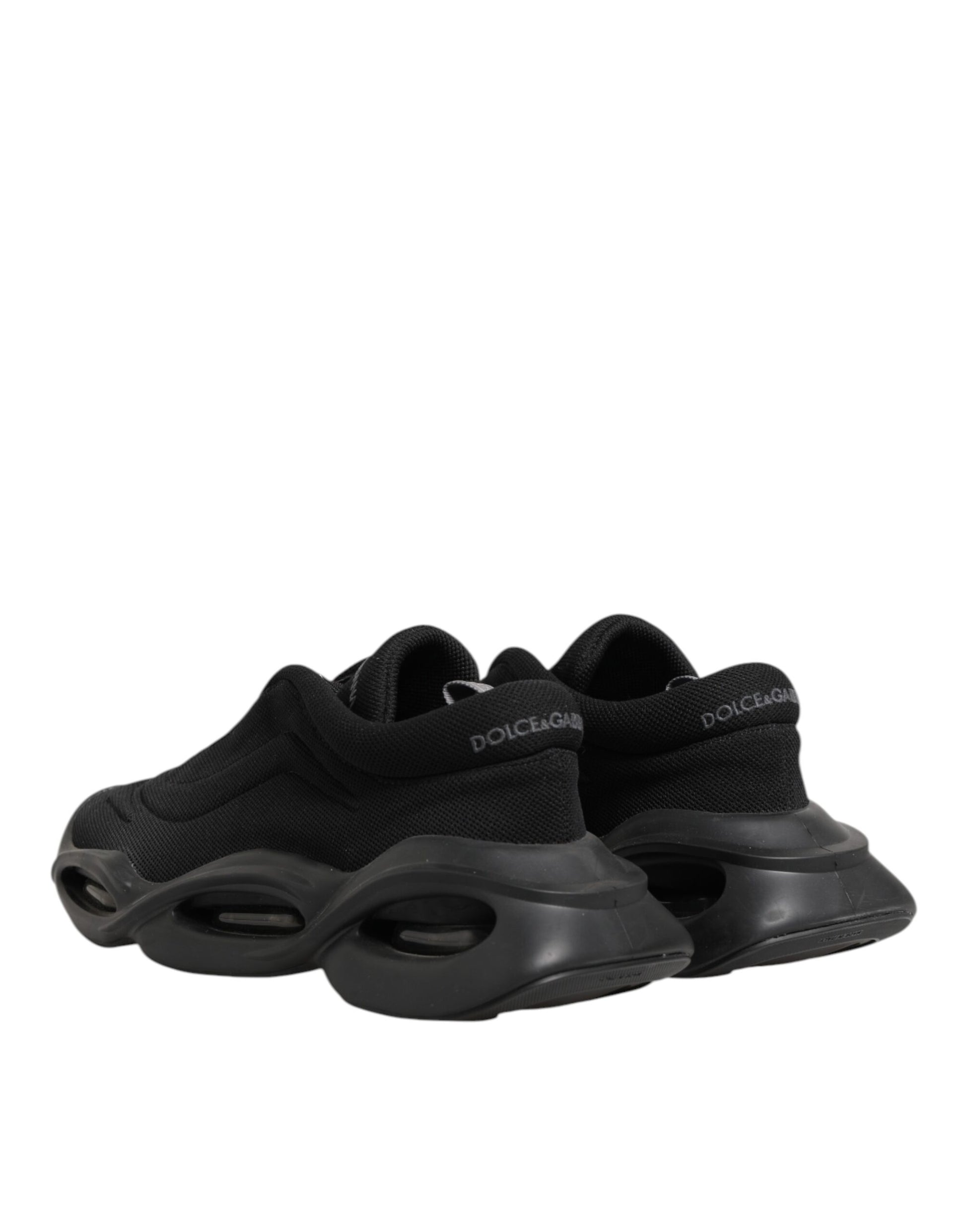 Dolce & Gabbana Black Lace Up Wave Low Top Men Sneaker Shoes - ClickThatClicks 
