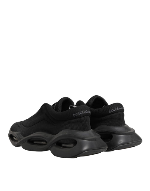 Dolce & Gabbana Black Lace Up Wave Low Top Men Sneaker Shoes - ClickThatClicks 