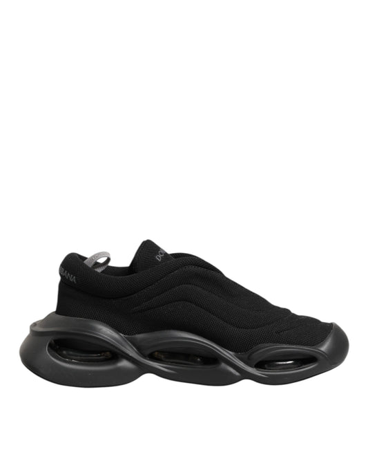 Dolce & Gabbana Black Lace Up Wave Low Top Men Sneaker Shoes - ClickThatClicks 