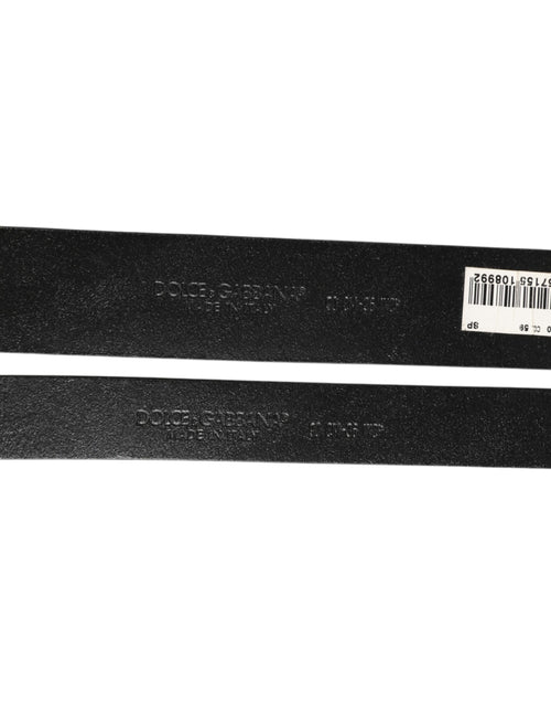 Dolce & Gabbana Black Double Strap Leather Silver Buckle Belt - ClickThatClicks 