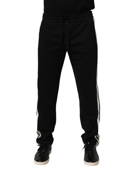 Dolce & Gabbana Black Cotton Jogger Sweatpants Trouser Pants - ClickThatClicks 