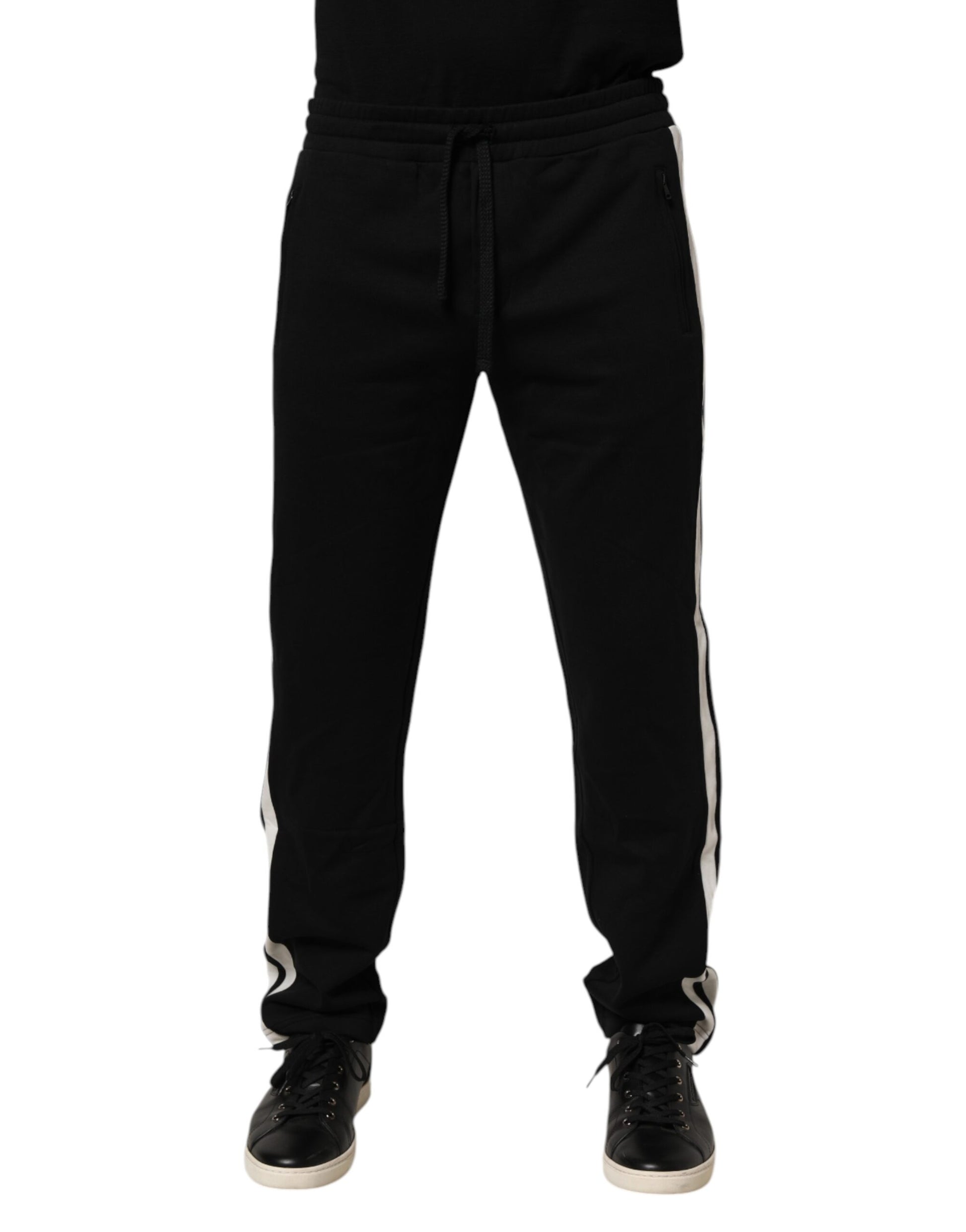 Dolce & Gabbana Black Cotton Jogger Sweatpants Trouser Pants - ClickThatClicks 