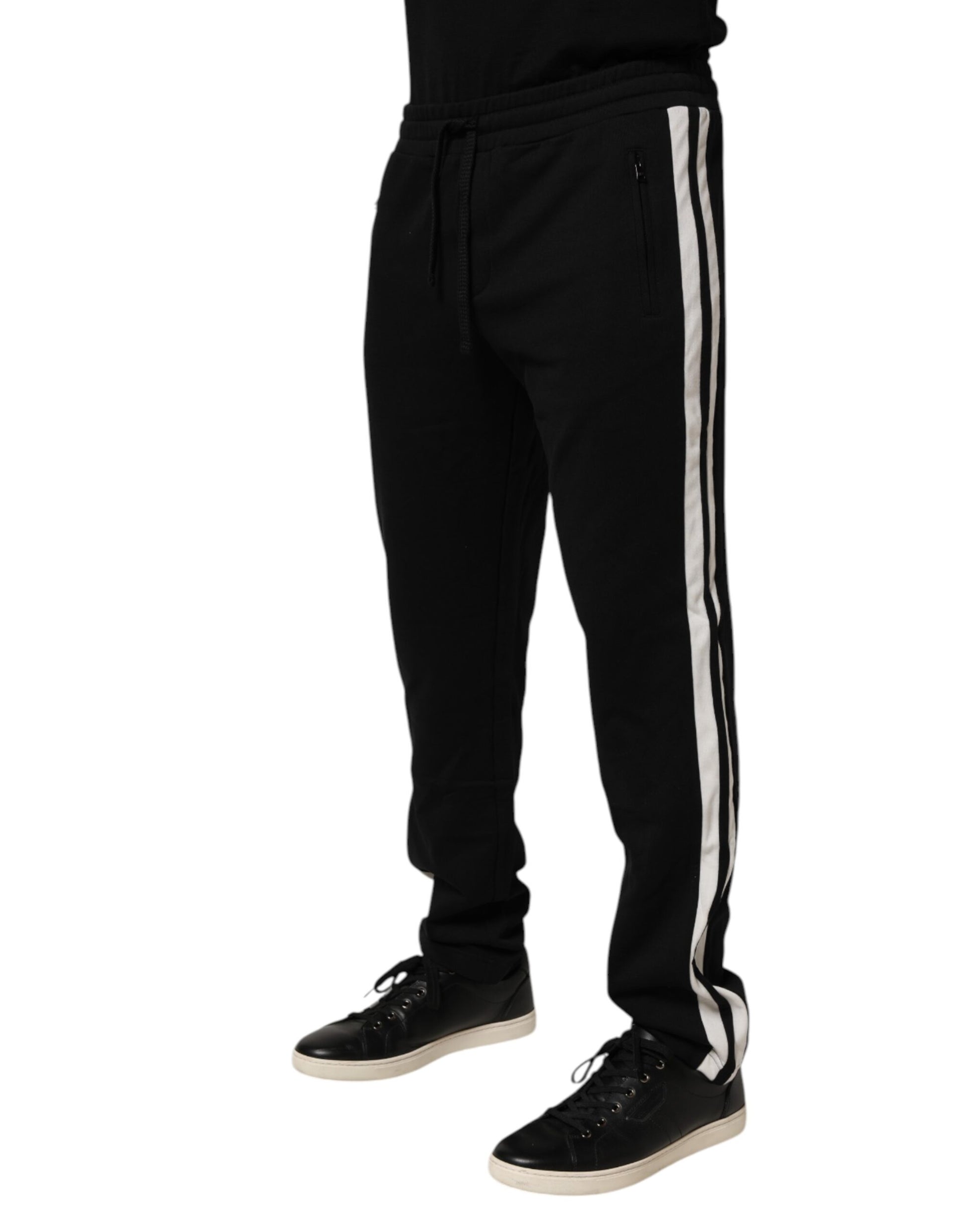 Dolce & Gabbana Black Cotton Jogger Sweatpants Trouser Pants - ClickThatClicks 