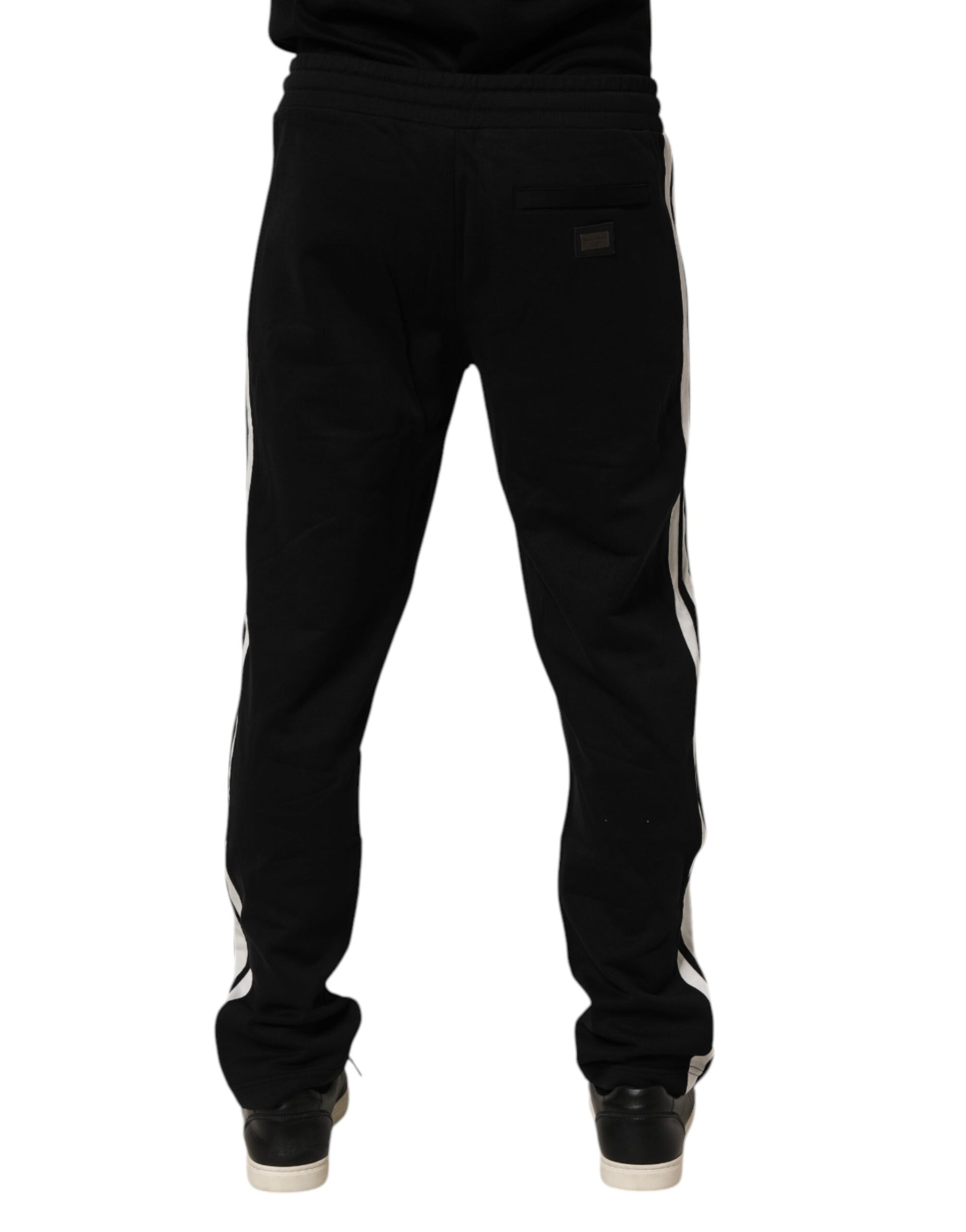 Dolce & Gabbana Black Cotton Jogger Sweatpants Trouser Pants - ClickThatClicks 