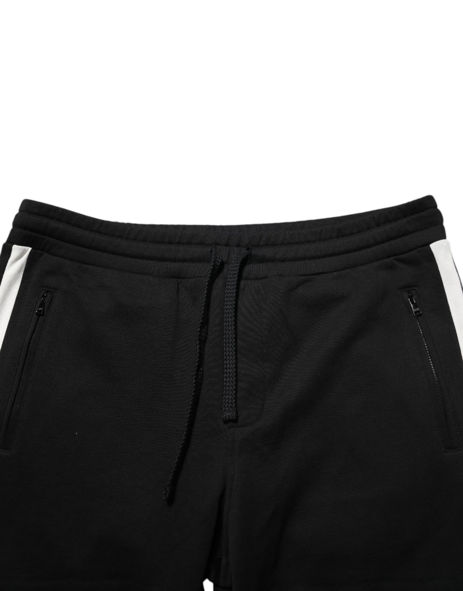 Dolce & Gabbana Black Cotton Jogger Sweatpants Trouser Pants - ClickThatClicks 