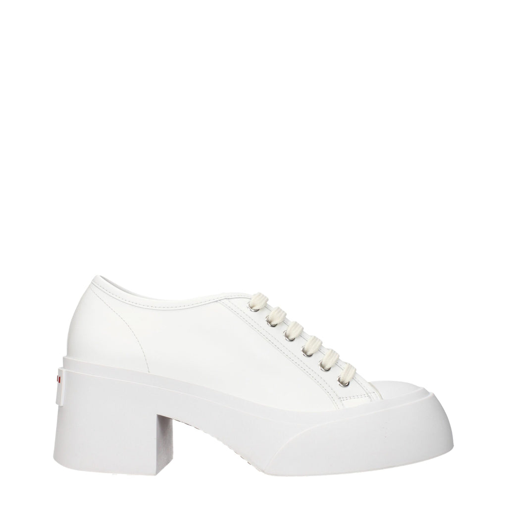 Marni White Leather Platform Sneakers
