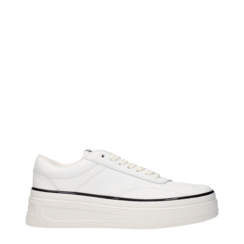 Jil Sander White Leather Low Top Sneakers