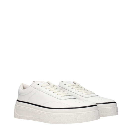 Jil Sander White Leather Low Top Sneakers