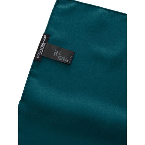 Dolce & Gabbana Green Silk Pocket Square - ClickThatClicks 