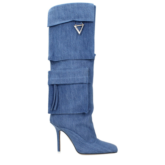 The Attico Light Blue Fabric Boots - ClickThatClicks 