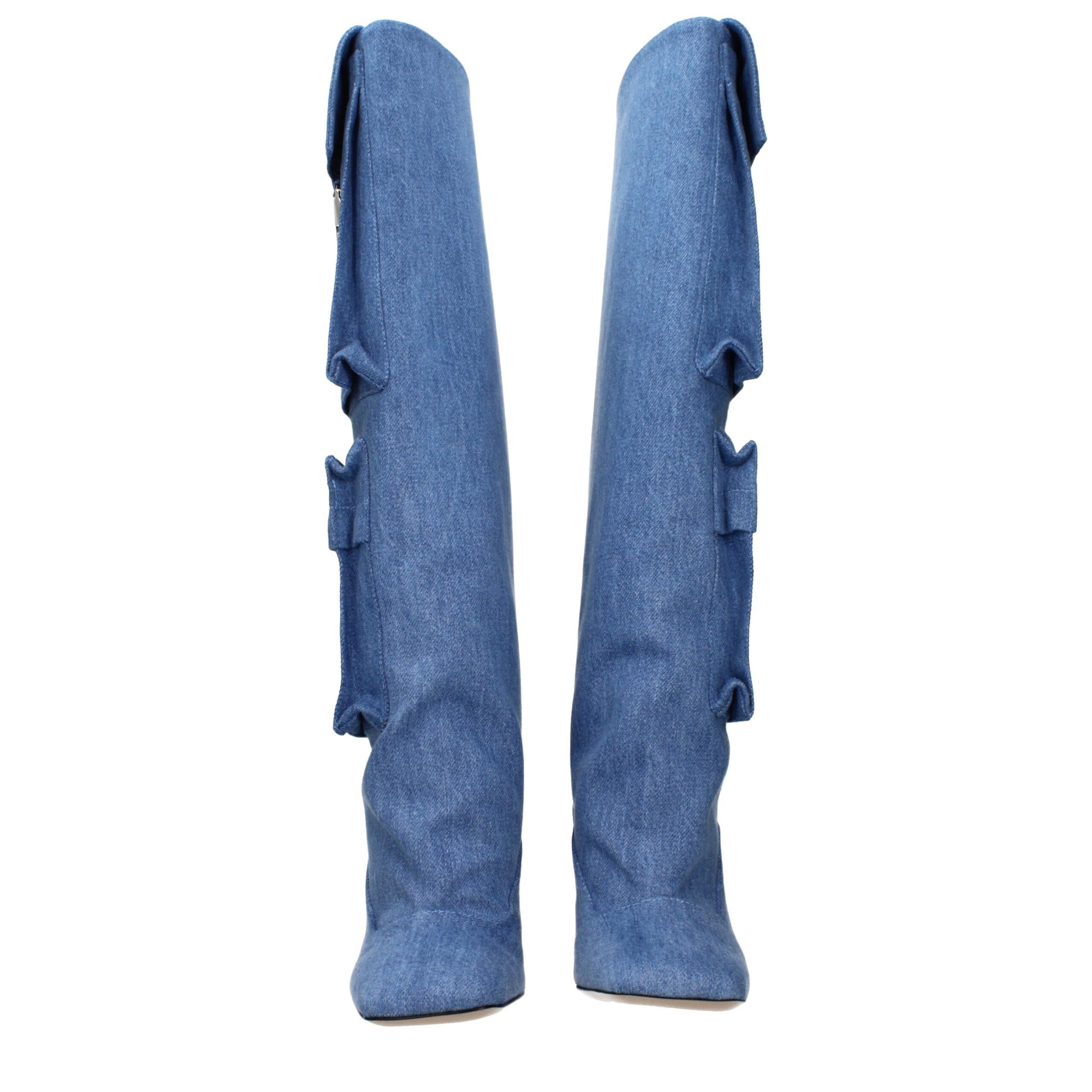 The Attico Light Blue Fabric Boots - ClickThatClicks 