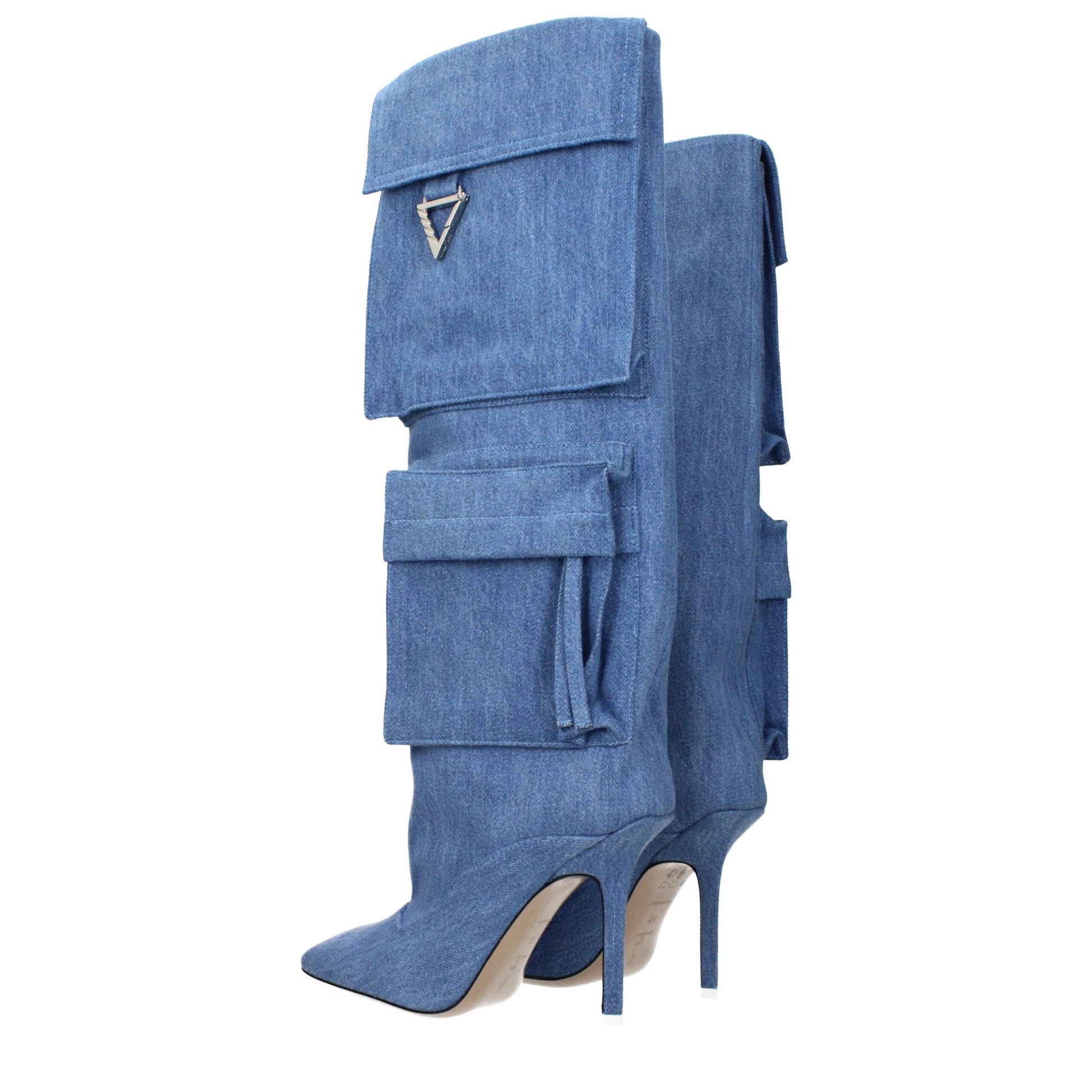 The Attico Light Blue Fabric Boots - ClickThatClicks 