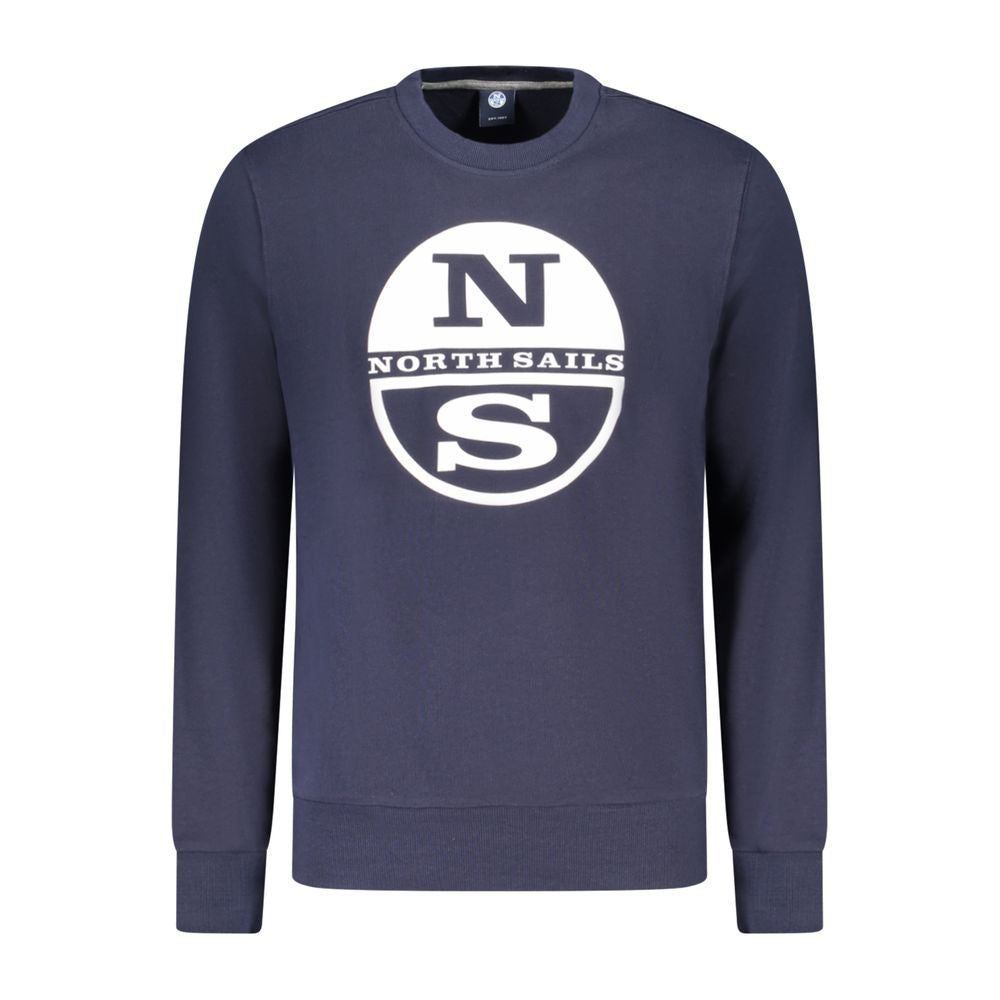 North Sails Blue Cotton Men's Sweatshirt - ClickThatClicks 