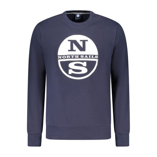 North Sails Blue Cotton Men's Sweatshirt - ClickThatClicks 