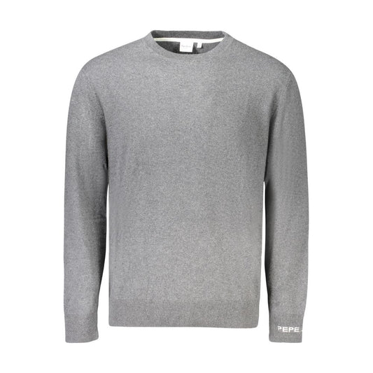 Pepe Jeans Grigio Cotton Men Sweater - ClickThatClicks 