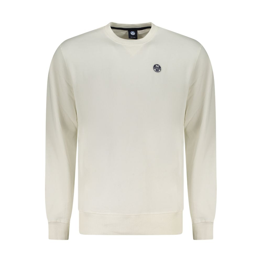 North Sails Bianco Cotton Men Sweatshirt - ClickThatClicks 