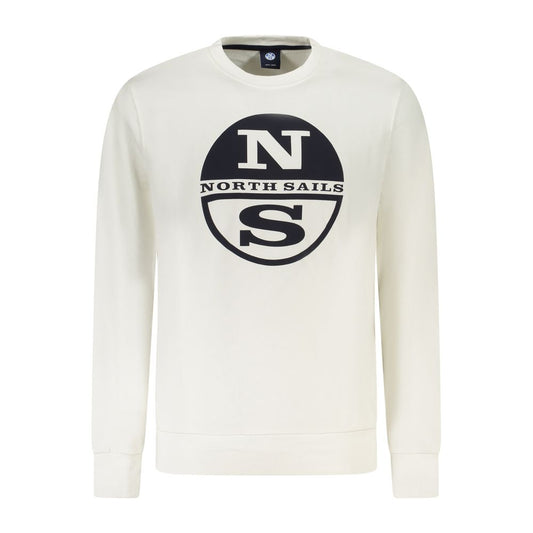 North Sails White Cotton Men's Sweatshirt - ClickThatClicks 