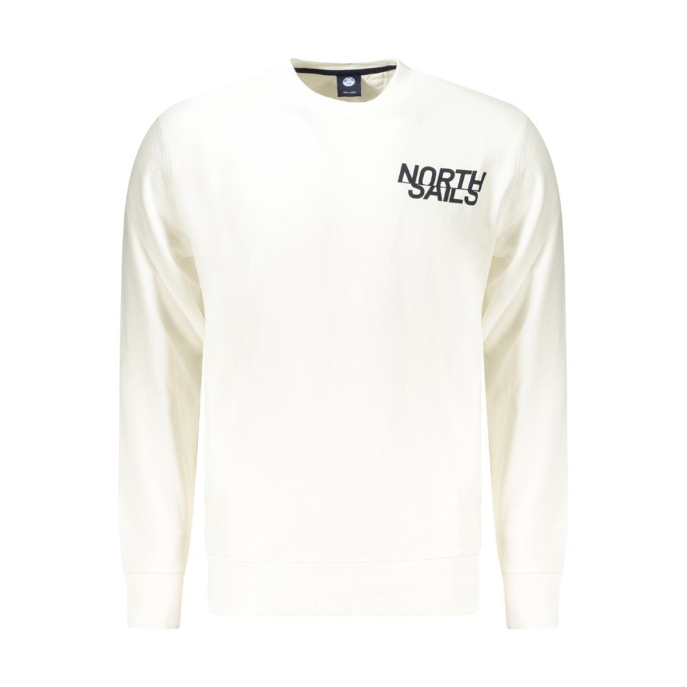 North Sails White Cotton Men's Sweatshirt - ClickThatClicks 