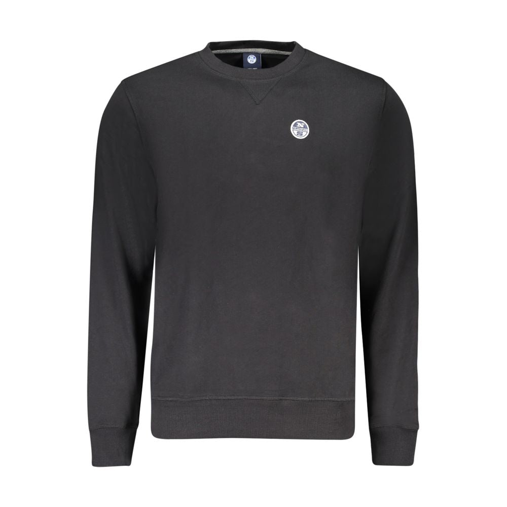 North Sails Black Cotton Mens Sweatshirt - ClickThatClicks 