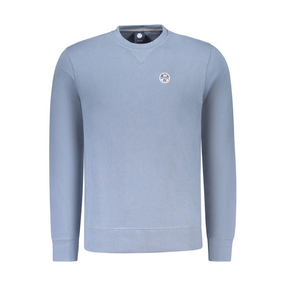 North Sails Blue Cotton Men Sweatshirt - ClickThatClicks 