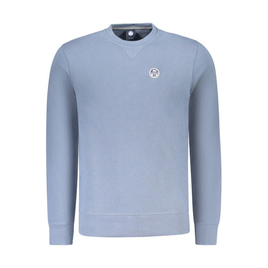 North Sails Blue Cotton Men Sweatshirt - ClickThatClicks 