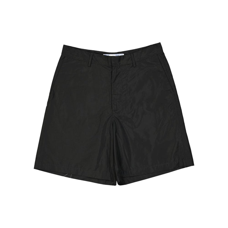 Off-White Black Polyester Short And Mini Shorts
