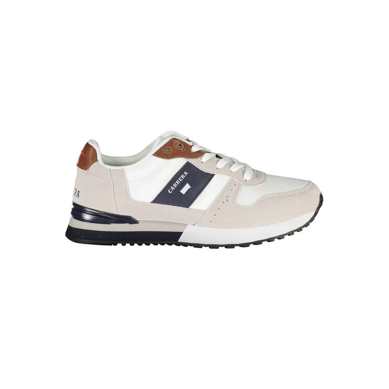 Carrera White Polyester Sneaker